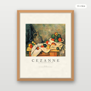 Cezanne - Jug, Curtain And Fruit Bowl