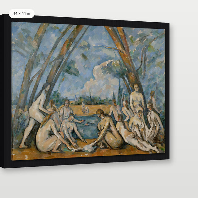 Cezanne - The Bathers, Black Floater Frame