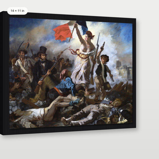 Delacroix - Liberty Leading the People, Black Floater Frame