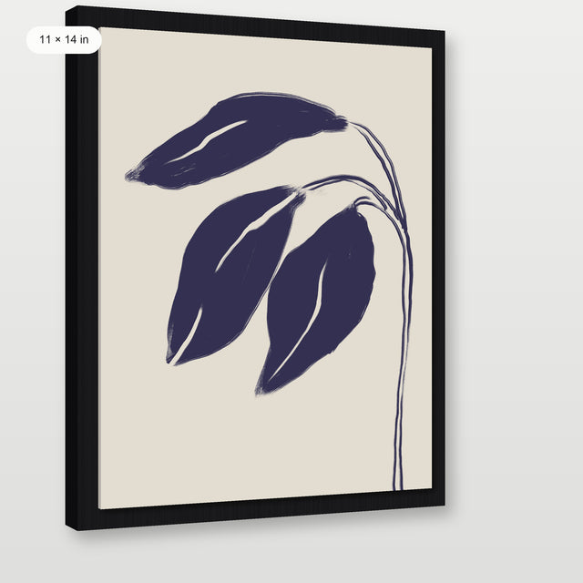 Folding Blue Irises, Black Floater Frame