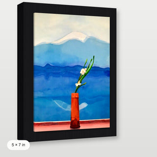 Hockney - Mount Fuji And Flowers
