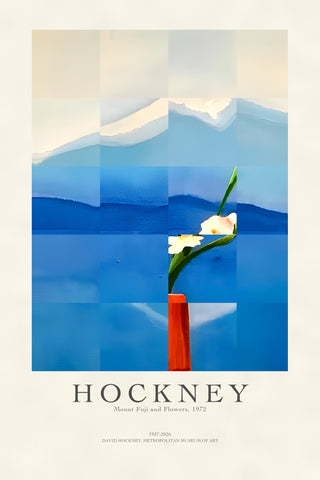 Hockney - Mount Fuji And Flowers