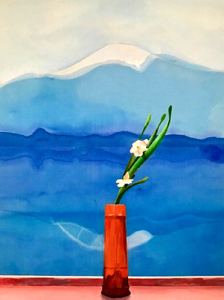 Hockney - Mount Fuji And Flowers