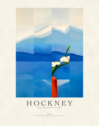 Hockney - Mount Fuji And Flowers