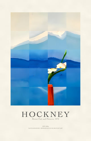 Hockney - Mount Fuji And Flowers