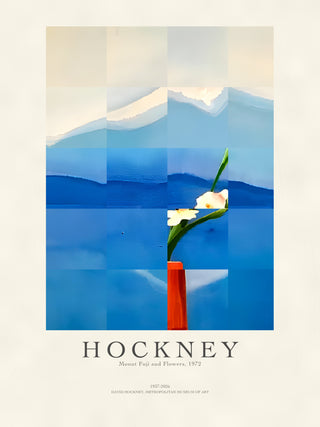 Hockney - Mount Fuji And Flowers