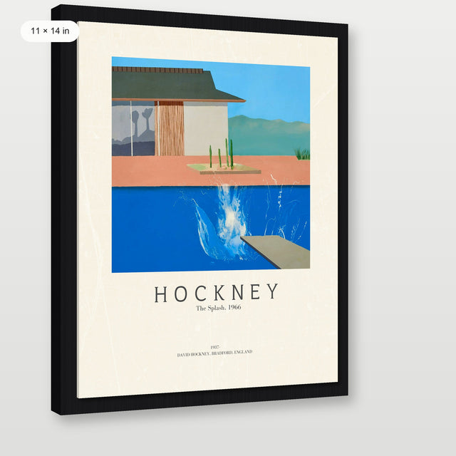 Hockney - The Splash, Black Floater Frame
