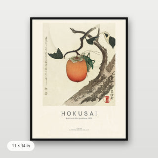 Hokusai - Kakivrucht Met Sprinkhaan