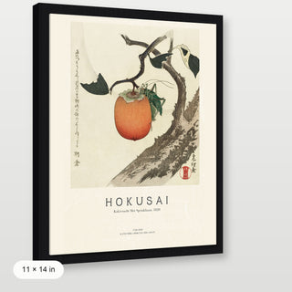 Hokusai - Kakivrucht Met Sprinkhaan