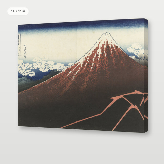 Hokusai - Rainstorm Beneath The Summit, Gallery Wrap