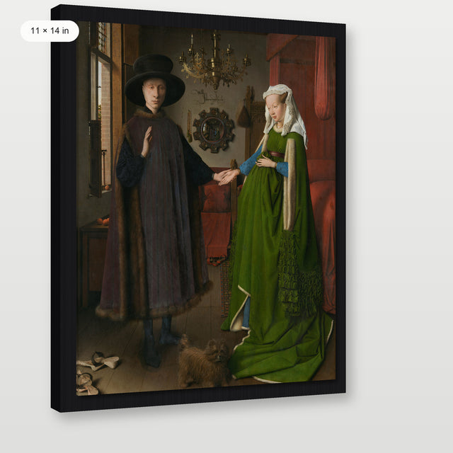 Jan Van Eyck - the Arnolfini Portrait, Black Floater Frame