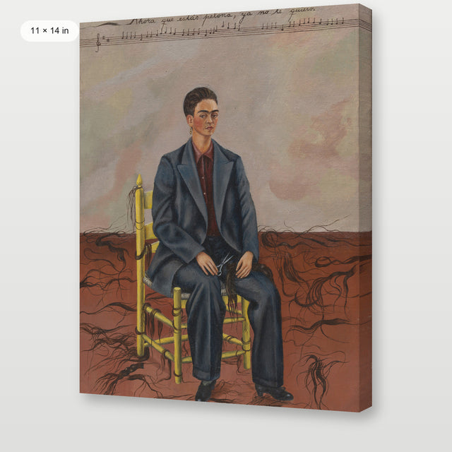 Kahlo - Self Portrait With Cropped Hair, Gallery Wrap