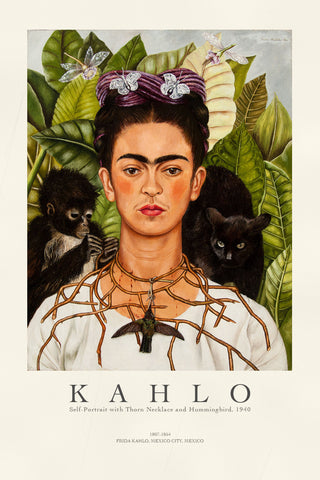 Kahlo - Self - portrait With Thorn Necklace And Hummingbird P2