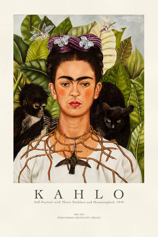 Kahlo - Self - portrait With Thorn Necklace And Hummingbird P2