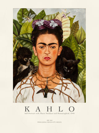 Kahlo - Self - portrait With Thorn Necklace And Hummingbird P2