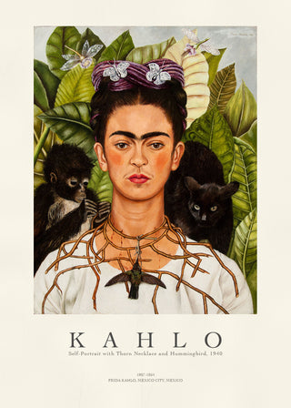 Kahlo - Self - portrait With Thorn Necklace And Hummingbird P2