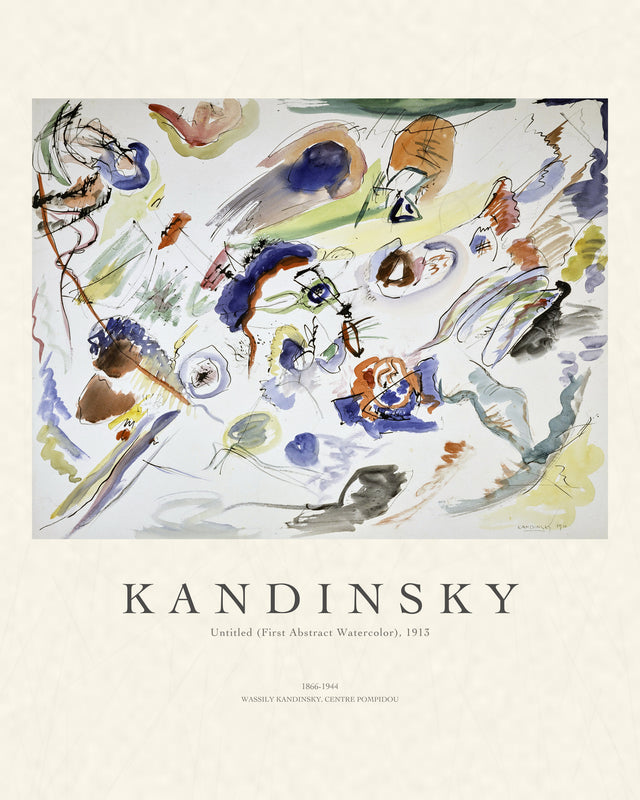 Kandinsky - First Abstract Watercolor, Gallery Style