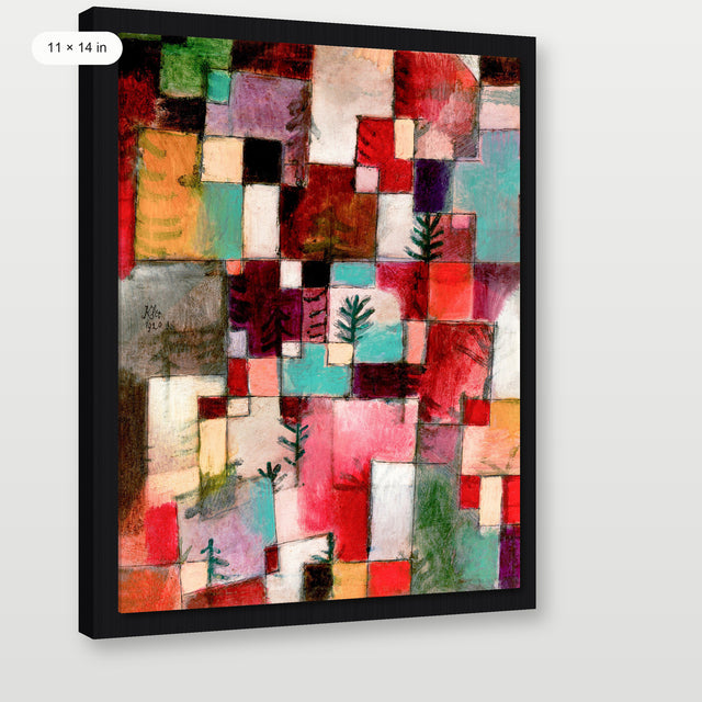 Klee - Red Green and Violet, Black Floater Frame