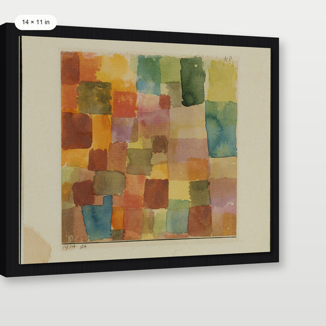 Klee - Untitled 1914, Black Floater Frame