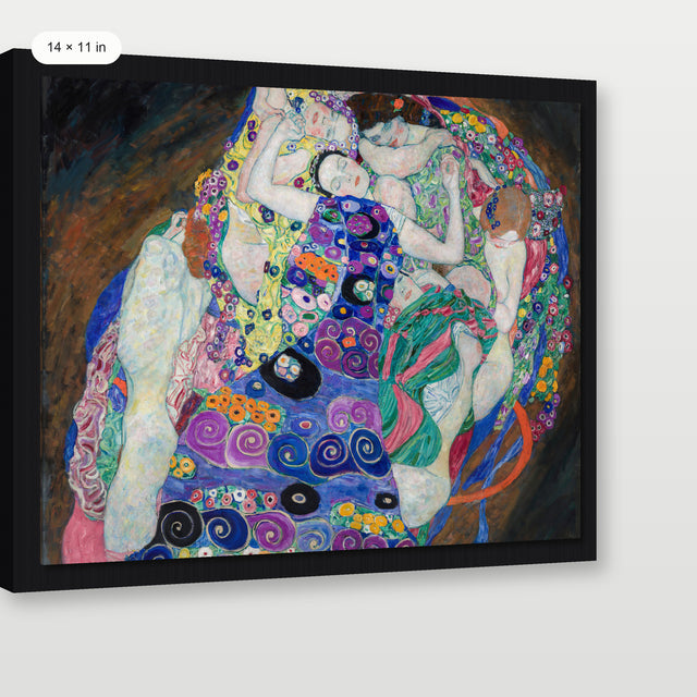 Klimt - The Virgin, Black Floater Frame