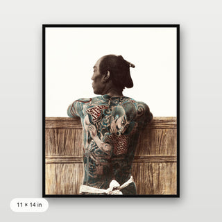 Kusakabe Kimbei - Tattooed Japanese Man