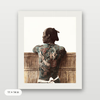 Kusakabe Kimbei - Tattooed Japanese Man