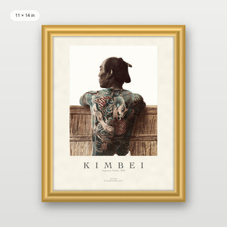 Kusakabe Kimbei - Tattooed Japanese Man