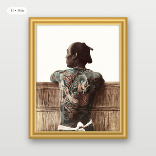 Kusakabe Kimbei - Tattooed Japanese Man