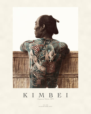 Kusakabe Kimbei - Tattooed Japanese Man