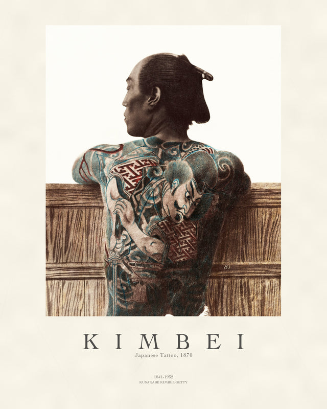 Kusakabe Kimbei - Tattooed Japanese Man, Gallery Style