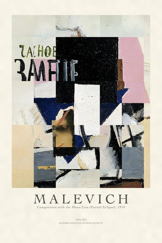 Malevich - Composition of the Mona Lisa