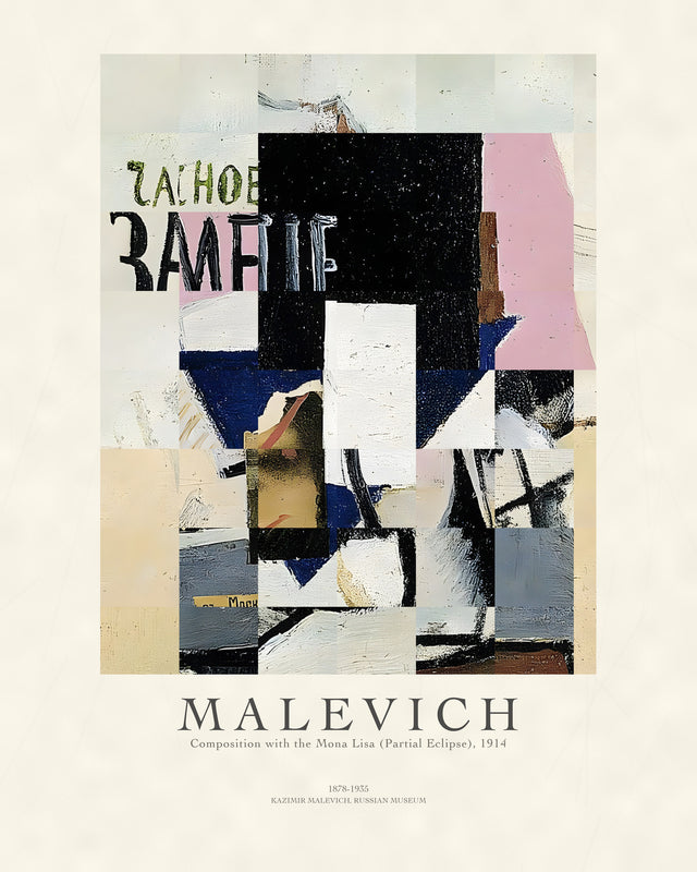 Malevich - Composition of the Mona Lisa, Gallery Style