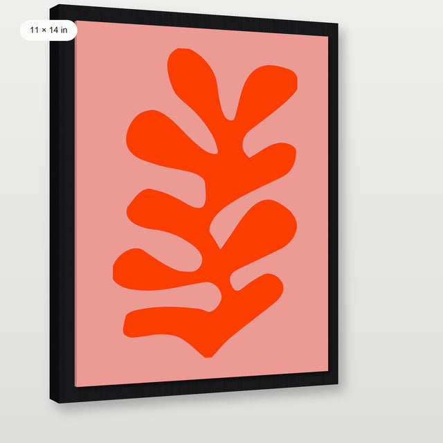 Matisse - Leaf, Black Floater Frame