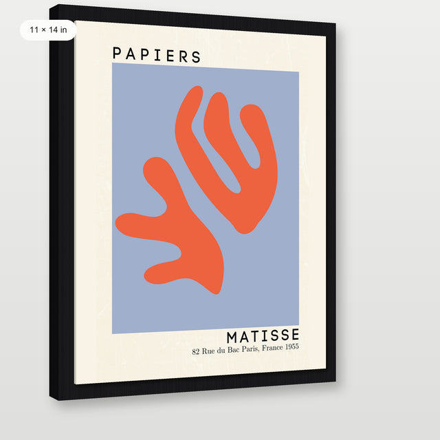 Matisse - Papiers P1, Black Floater Frame