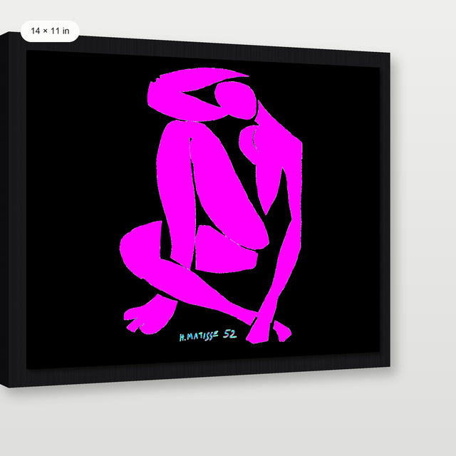 Matisse - Pink Nude, Black Floater Frame