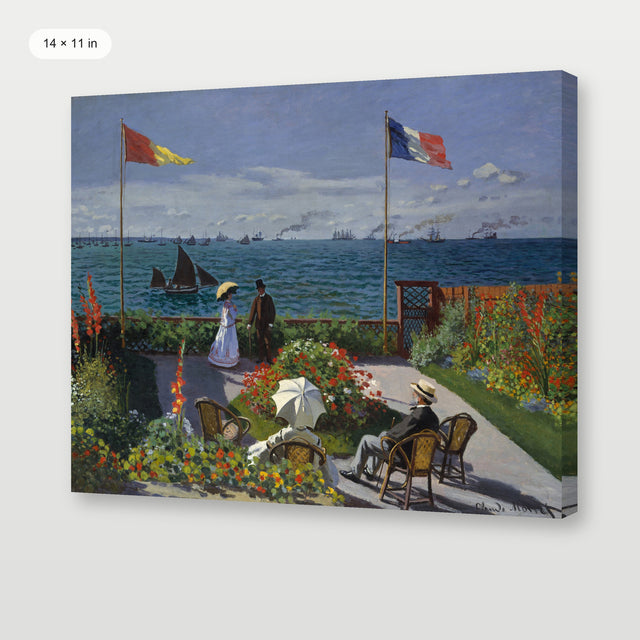 Monet - Garden At Sainte - adresse, Gallery Wrap