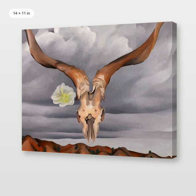 Okeeffe - Ram’s Head White Hollyhock and Little Hills, Gallery Wrap