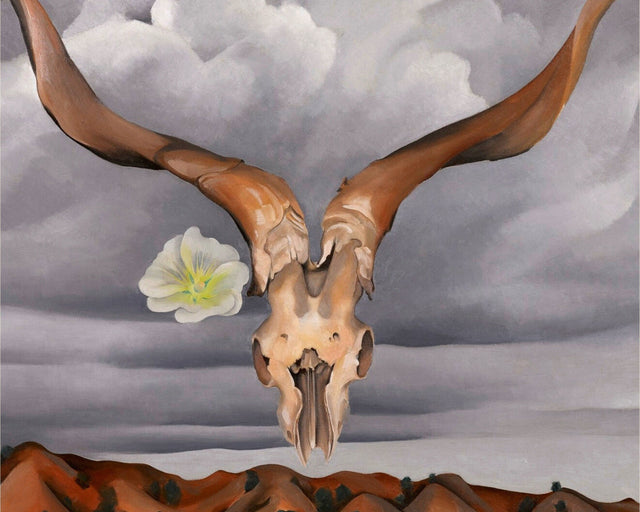 Okeeffe - Ram’s Head White Hollyhock and Little Hills, Full Bleed