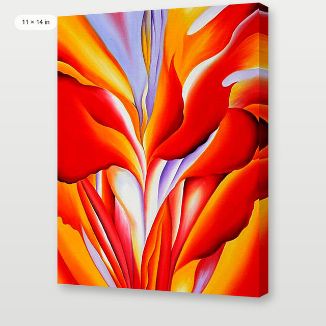 Okeeffe - Red Canna, Gallery Wrap