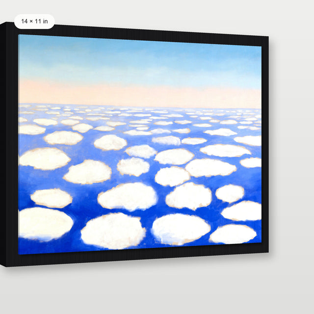 Okeeffe - Sky Above the Clouds Ii, Black Floater Frame