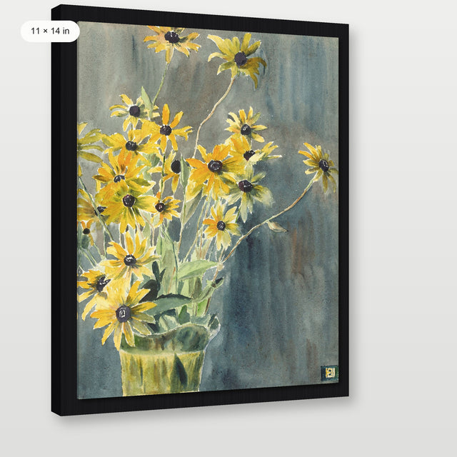 Overbeck - Blackeyed Susans, Black Floater Frame