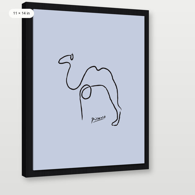 Picasso - The Camel, Black Floater Frame