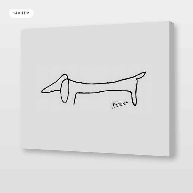 Picasso - The Dachshund, Gallery Wrap