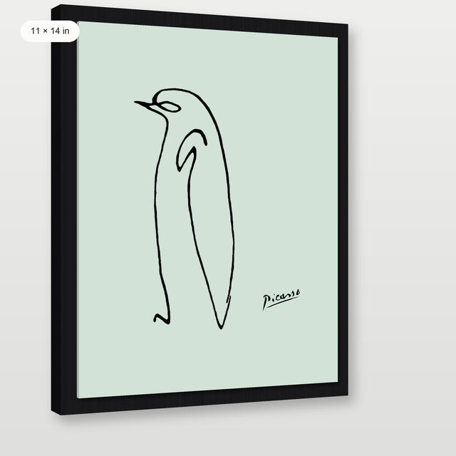 Picasso - The Penguin, Black Floater Frame