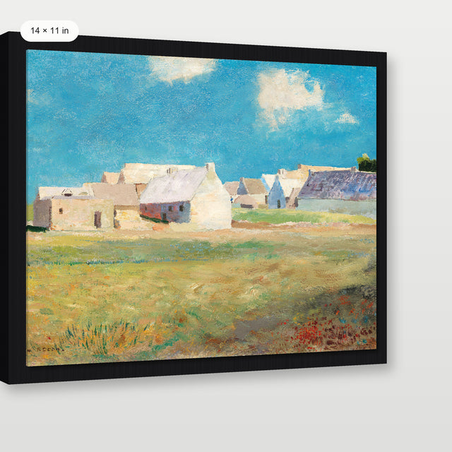 Redon - Breton Village, Black Floater Frame