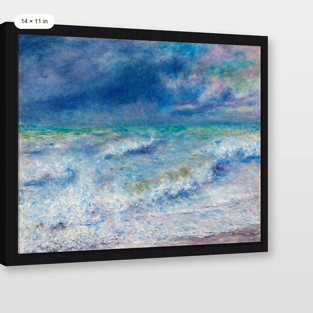 Renoir - Seascape, Black Floater Frame
