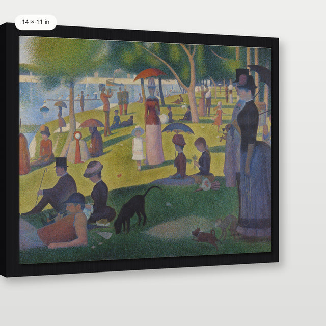Seurat - A Sunday On La Grande Jatte, Black Floater Frame