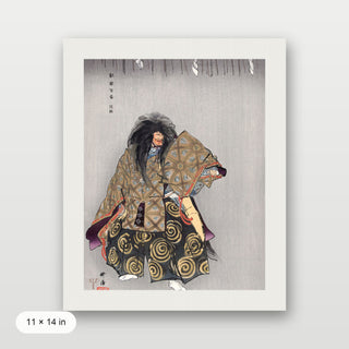Tsukioka - Actors in the Noh Theater Play Awaji
