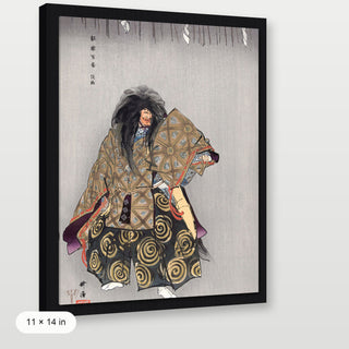 Tsukioka - Actors in the Noh Theater Play Awaji