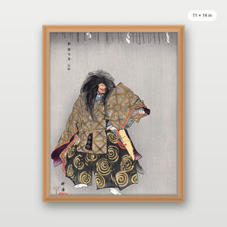 Tsukioka - Actors in the Noh Theater Play Awaji